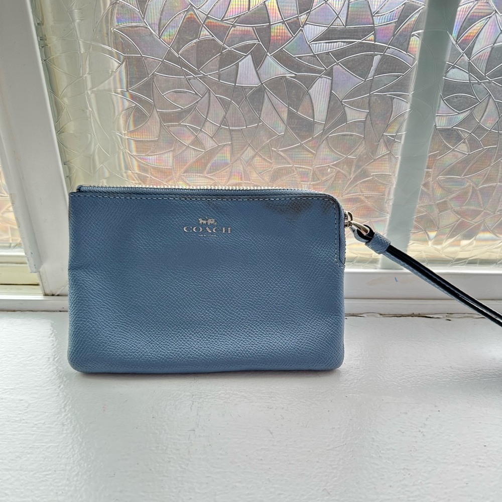 Coach corner zip wristlet